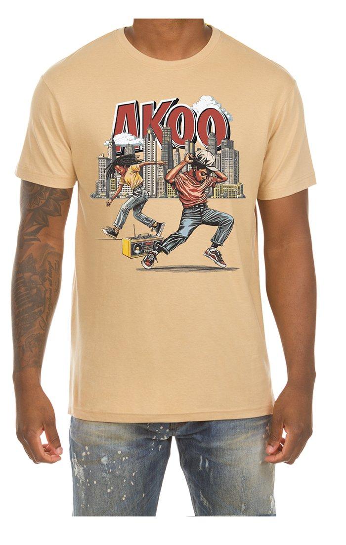 AKOO Men's Get Down Short Sleeve Tee - Sand - SAND